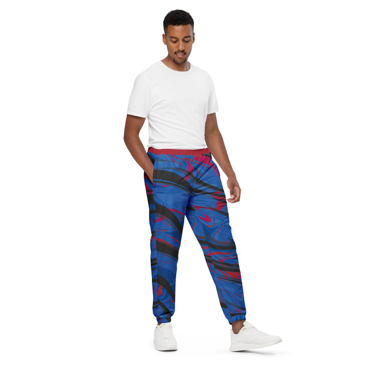 Unisex Track Pants - Blue-Red Away