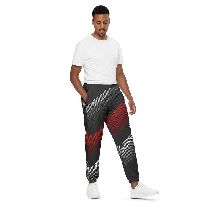 Unisex Track Pants - Black-Red Award