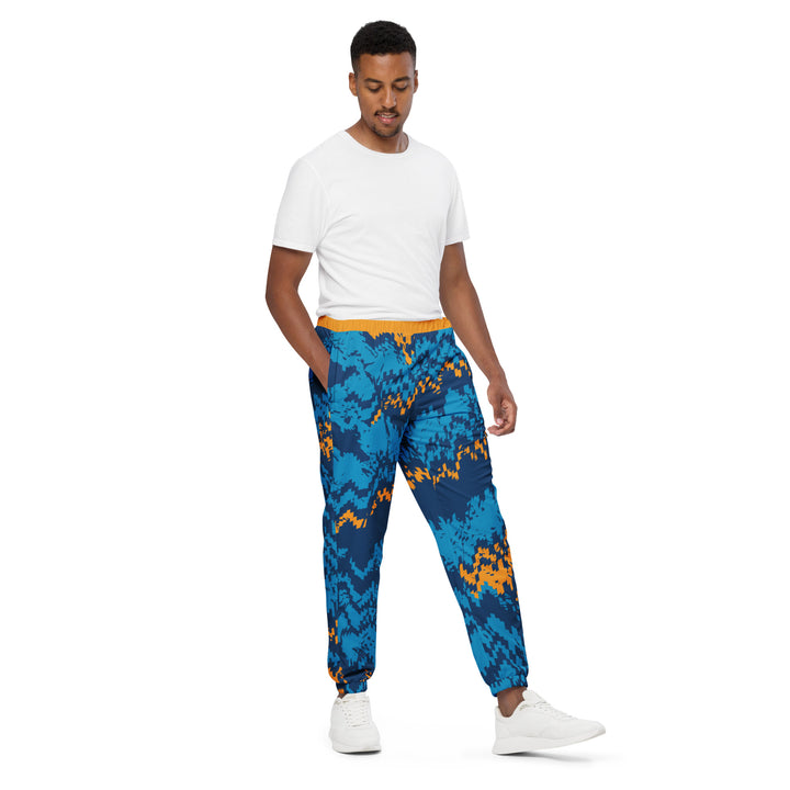 Unisex Track Pants - Blue-Orange Pixel