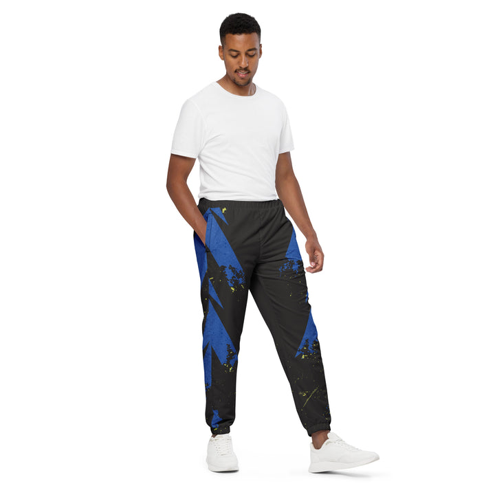 Unisex Track Pants - Black-Blue Suit