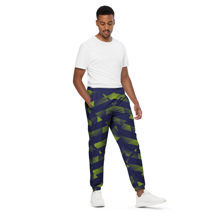 Unisex Track Pants - Blue-Green Striker