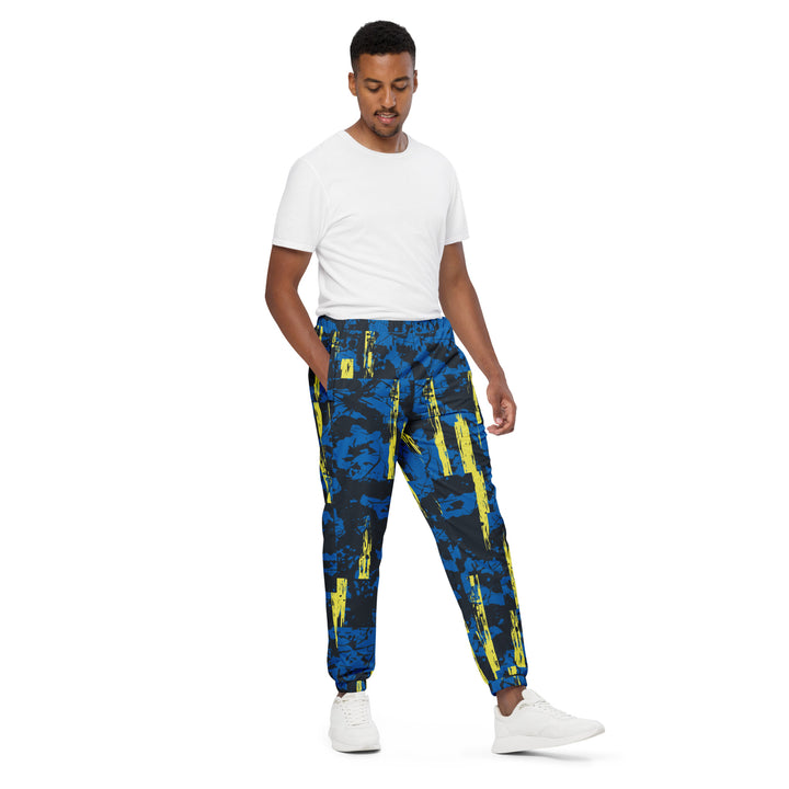 Unisex Track Pants - Blue-Yellow Forest