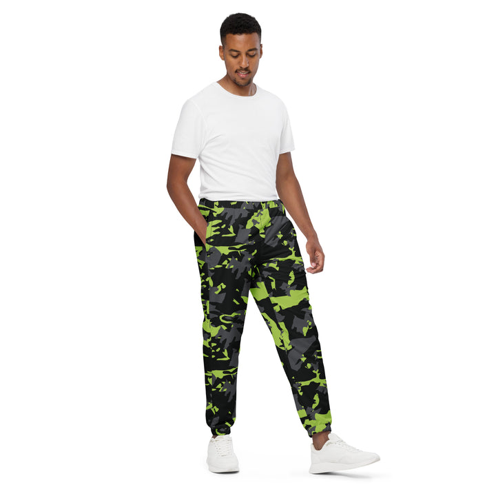 Unisex Track Pants - Black-Green Cover