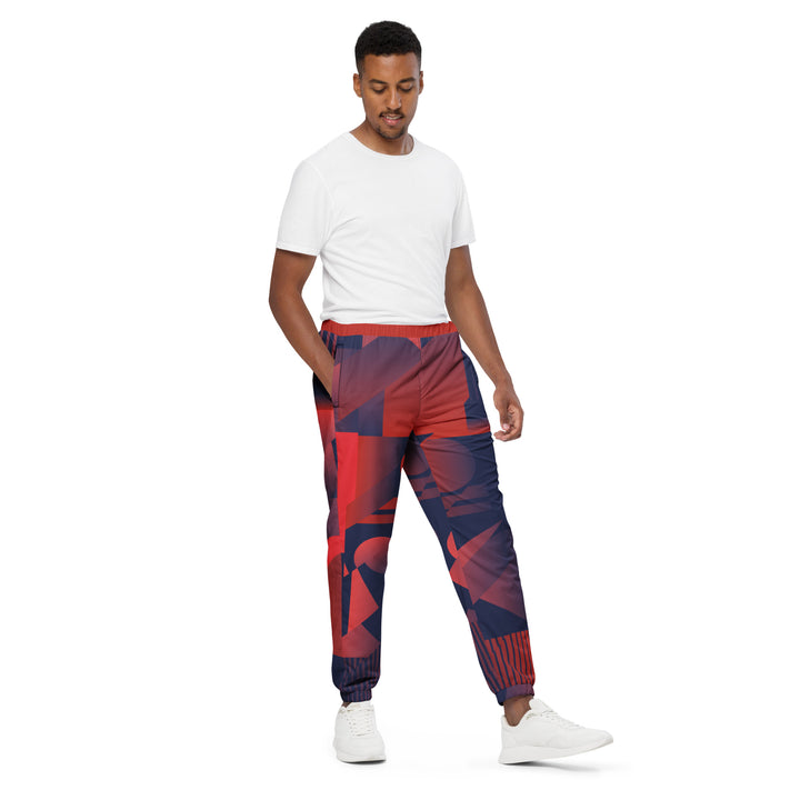 Unisex Track Pants - Blue-Red Vision