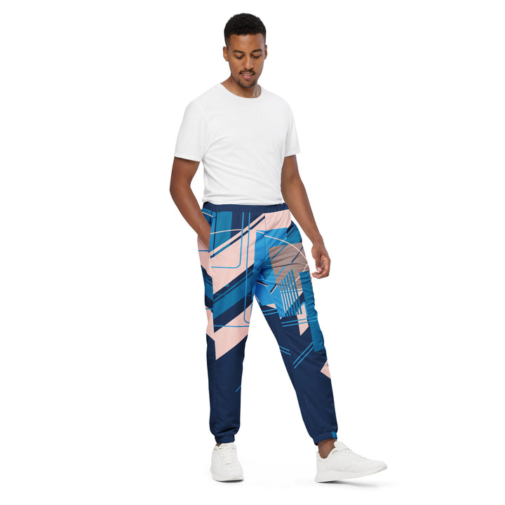 Unisex Track Pants - Blue-Pink Hover