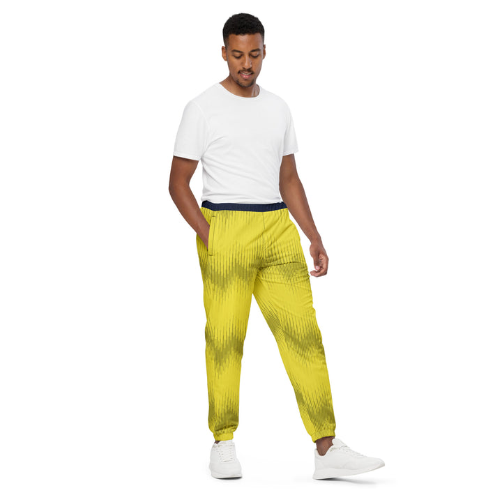 Unisex Track Pants - Yellow-Black Saw