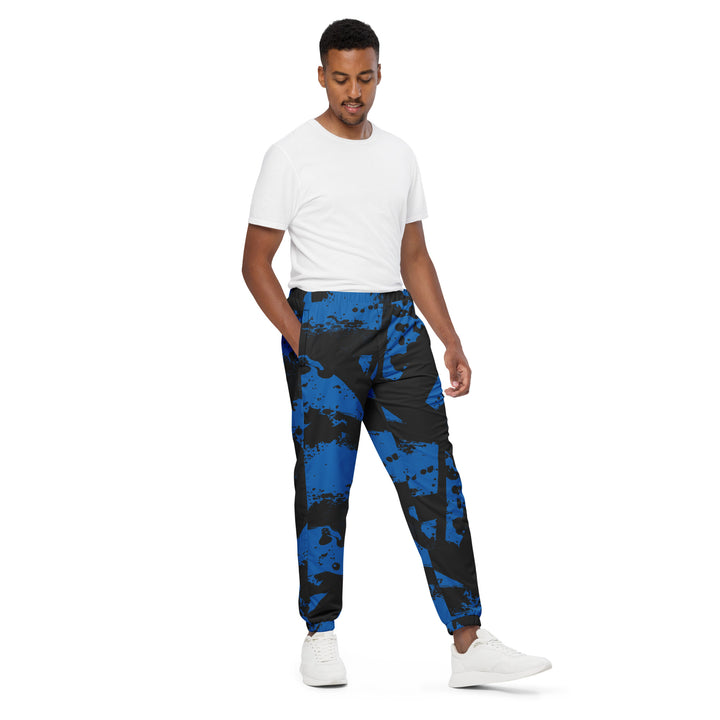 Unisex Track Pants - Blue-Black Stains