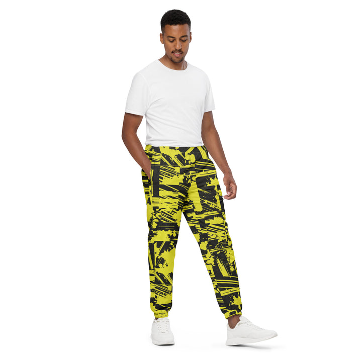 Unisex Track Pants - Yellow-Black Story