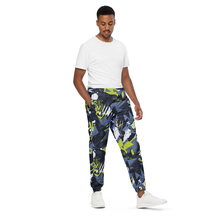 Unisex Track Pants - Black-Green Confusion