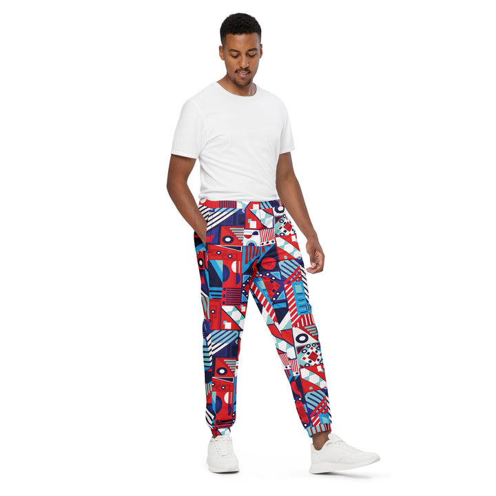 Unisex Track Pants - Red-Blue Kind