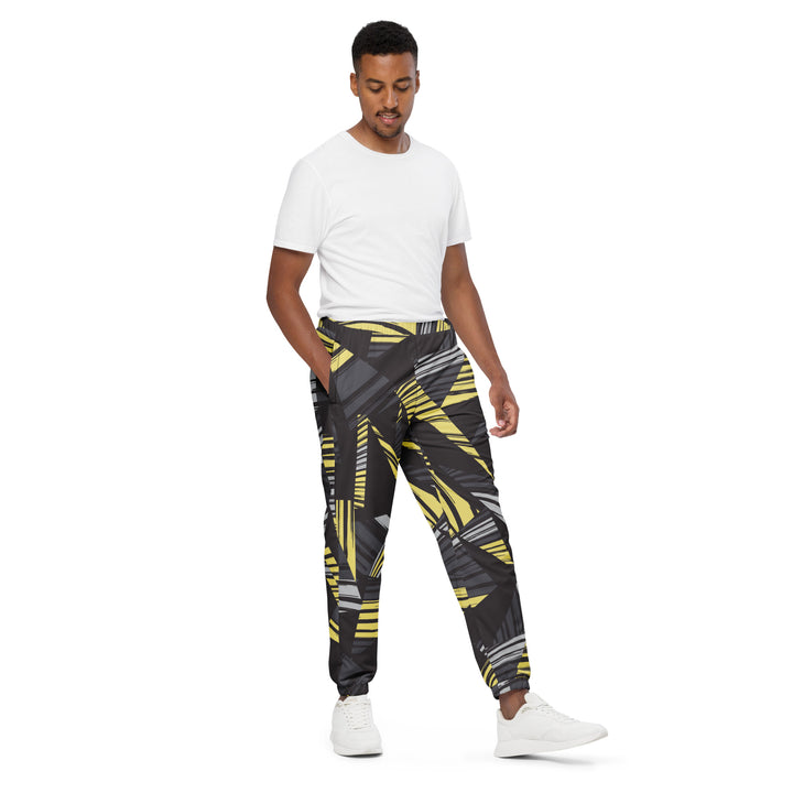 Unisex Track Pants - Black-Yellow Chaos