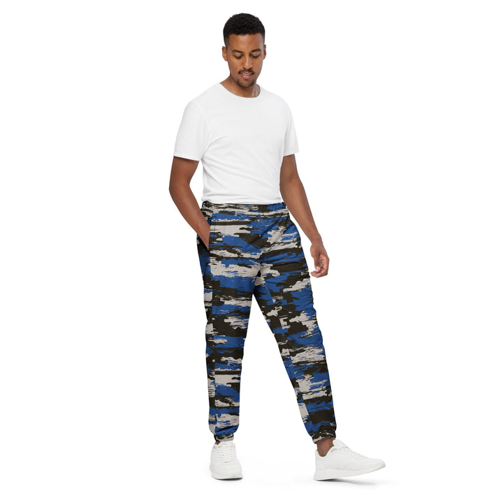 Unisex Track Pants - Black-Blue Landscape