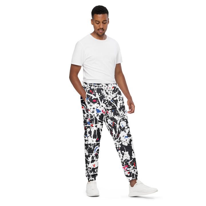 Unisex Track Pants - Black-White Destruction