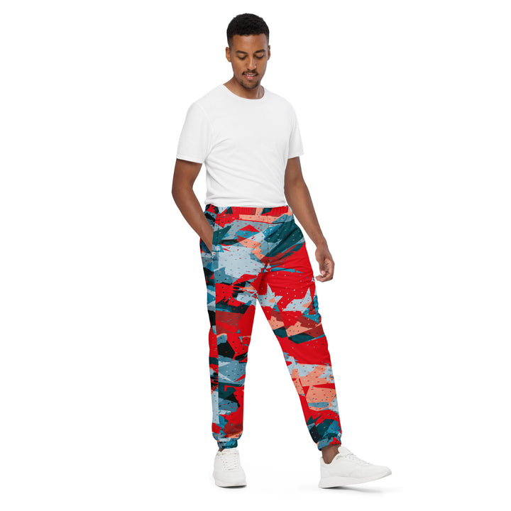 Unisex Track Pants - Red-Blue Shred