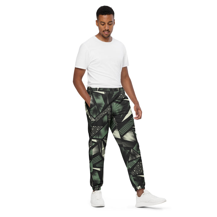 Unisex Track Pants - Black-Green Landscape