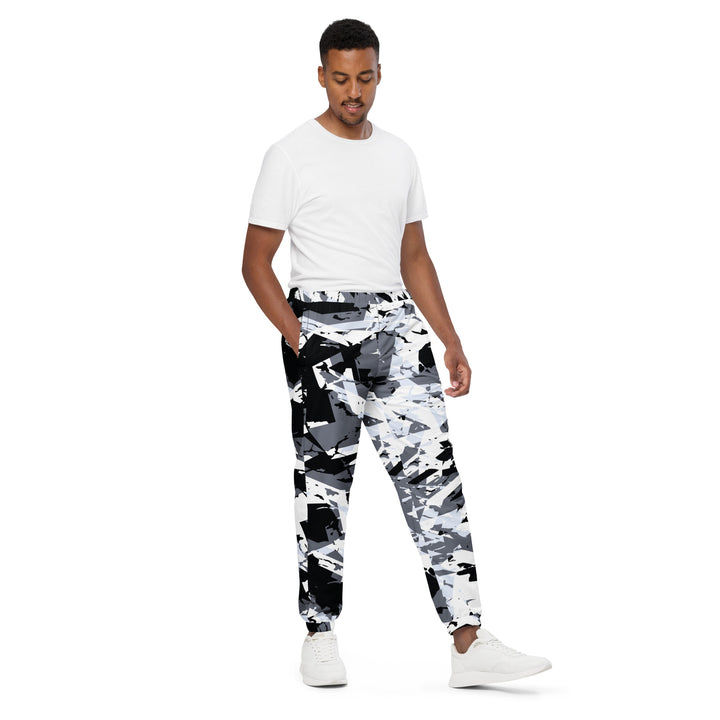 Unisex Track Pants - Black-White Mastery