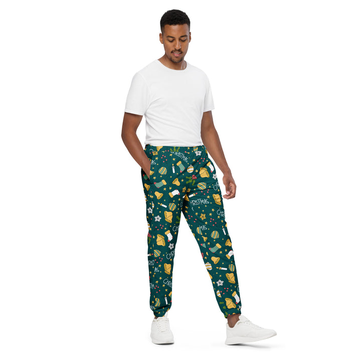 Unisex Track Pants - Green Christmas