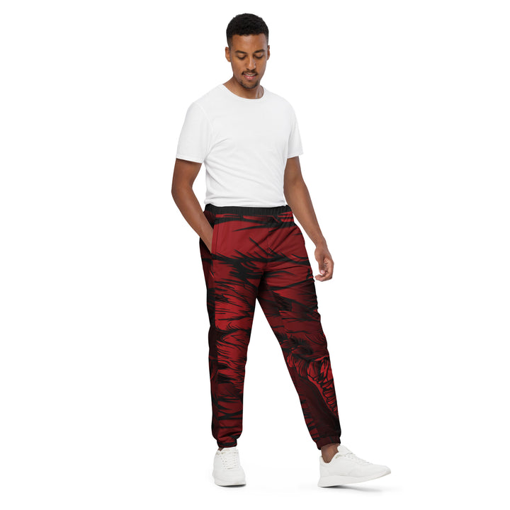 Unisex Track Pants - Red-Black Dragon