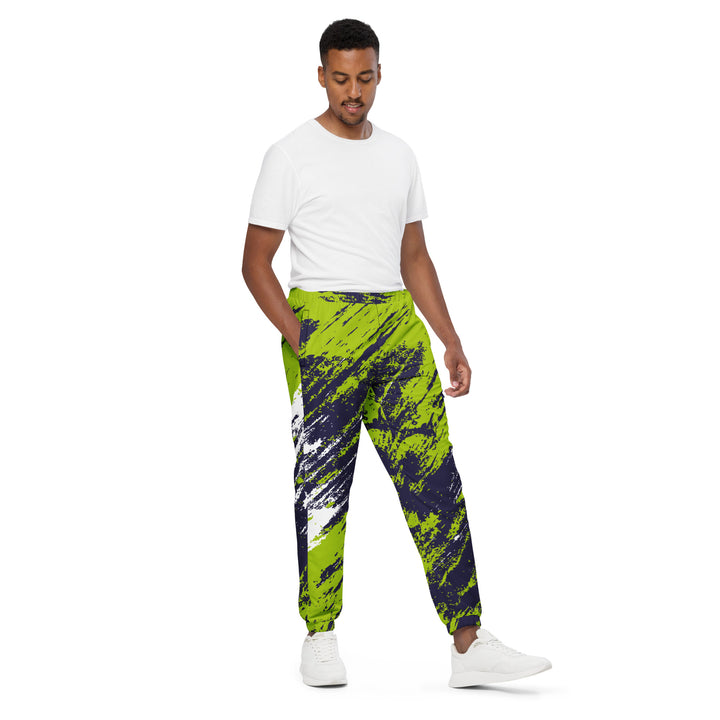 Unisex Track Pants - Green-Black Ground