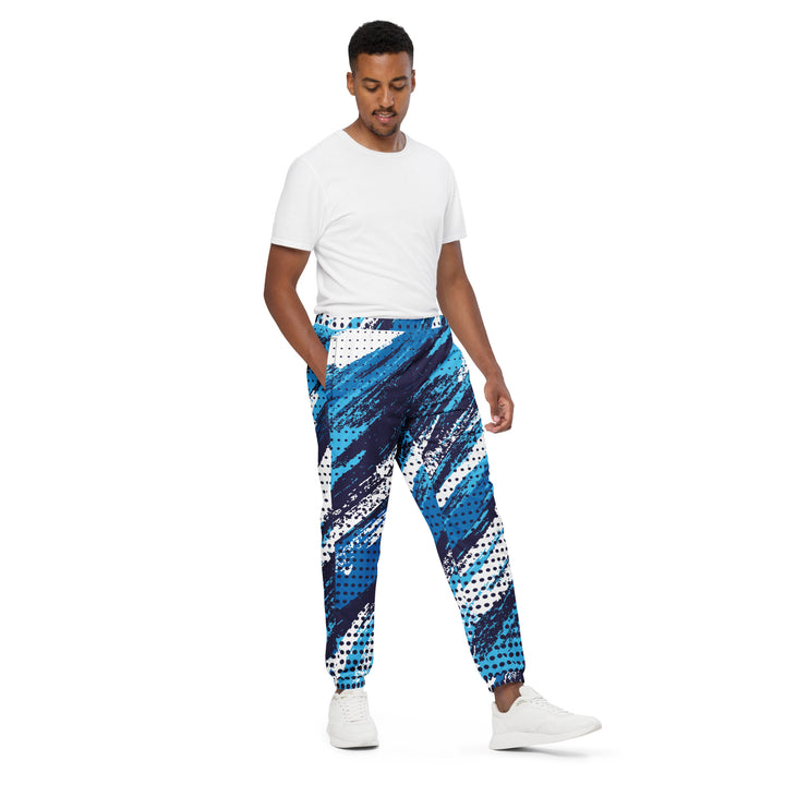 Unisex Track Pants - Blue-White Storm