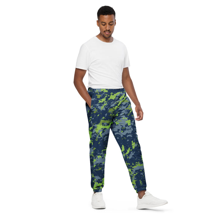 Unisex Track Pants - Black-Green Spark