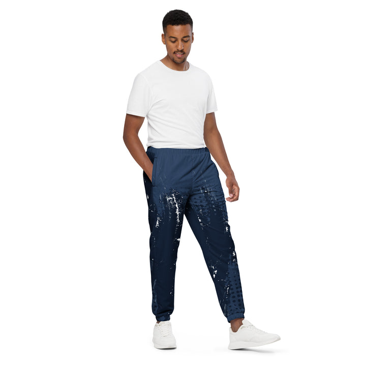 Unisex Track Pants - Blue-White Flake