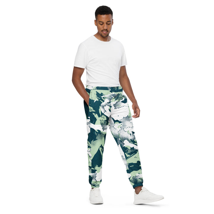 Unisex Track Pants - Green-White Scene