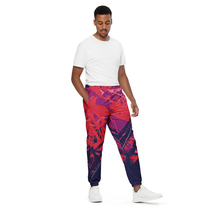 Unisex Track Pants - Purple-Red Shield