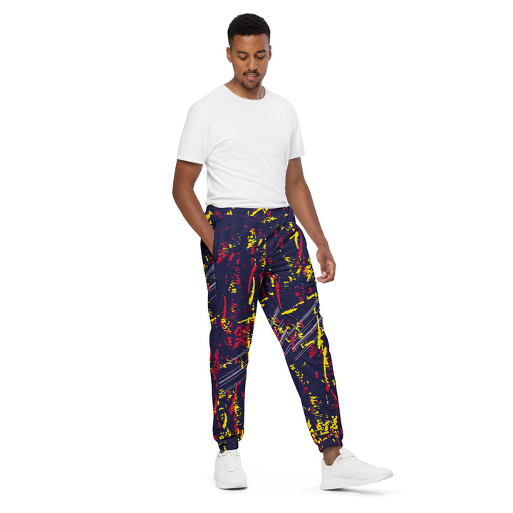 Unisex Track Pants - Purple-Yellow Energy