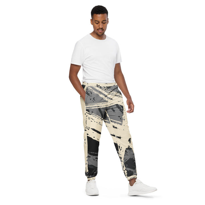 Unisex Track Pants - Beige-Grey Scarf