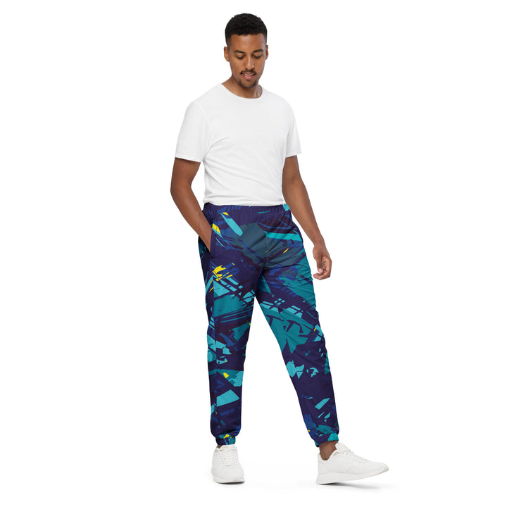 Unisex Track Pants - Blue-Green Bush