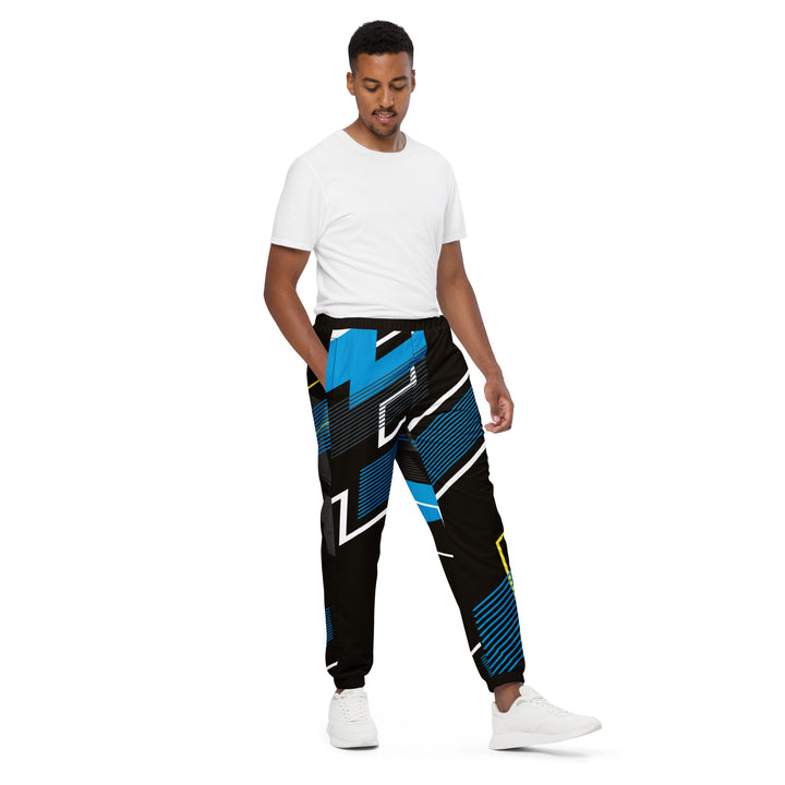 Unisex Track Pants - Black-Blue Format