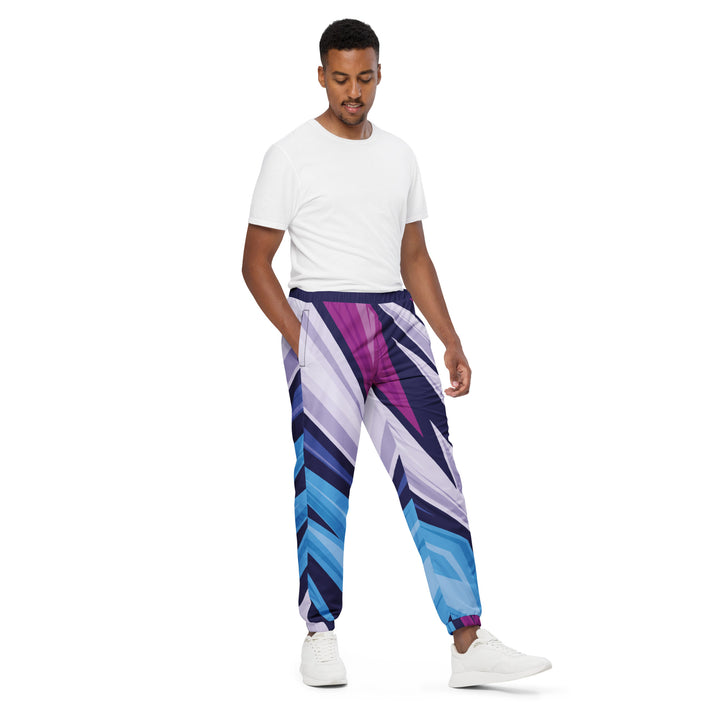 Unisex Track Pants - Purple-White Graffiti