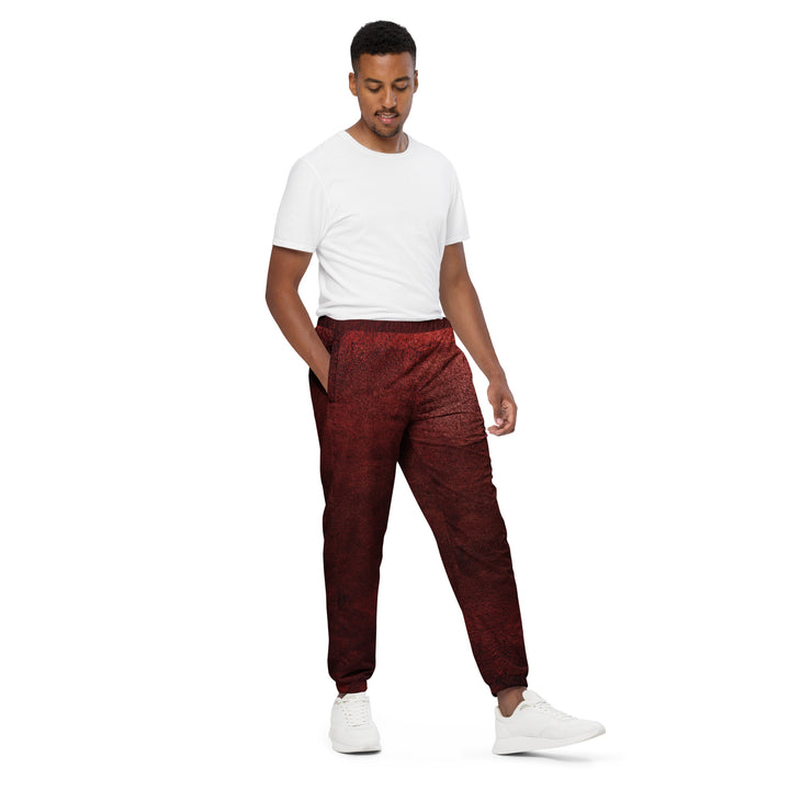 Unisex Track Pants - Red Rough