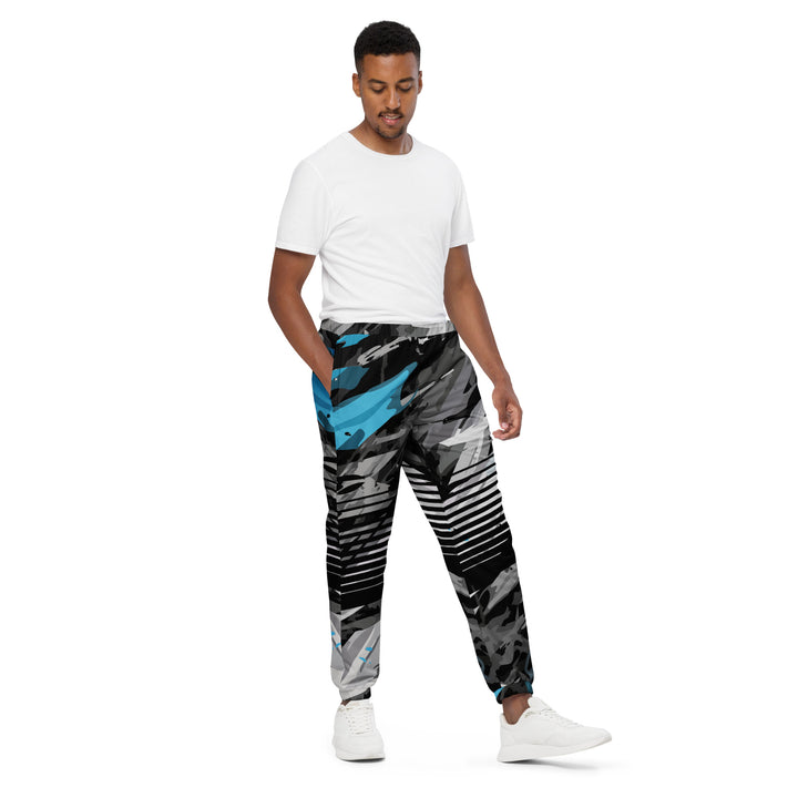 Unisex Track Pants - Black-Blue Daze