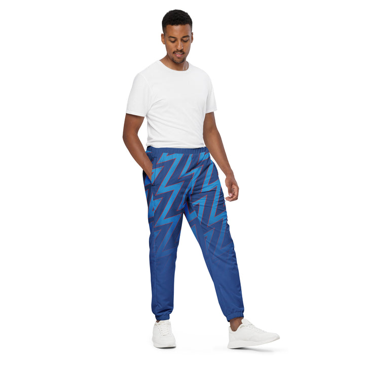 Unisex Track Pants - Blue-Red Vibrate