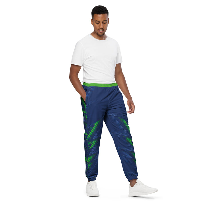 Unisex Track Pants - Blue-Green Missile