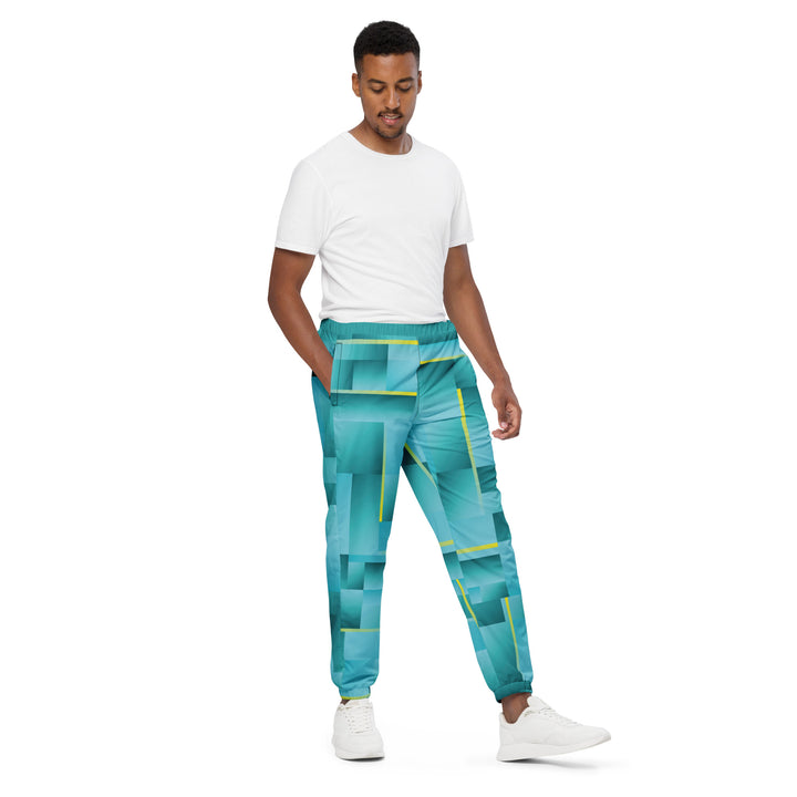 Unisex Track Pants - Green-Yellow Riddle