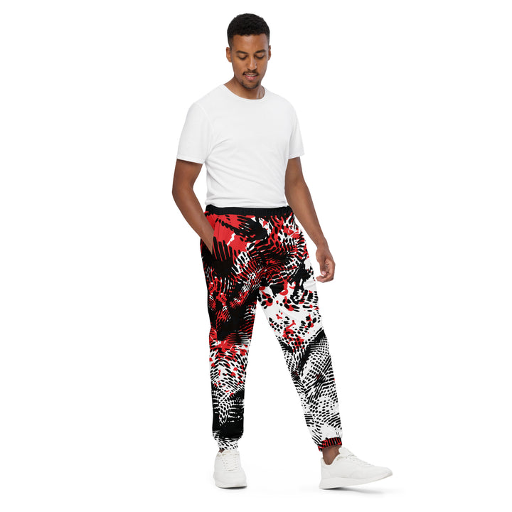 Unisex Track Pants - Black-White Scheme