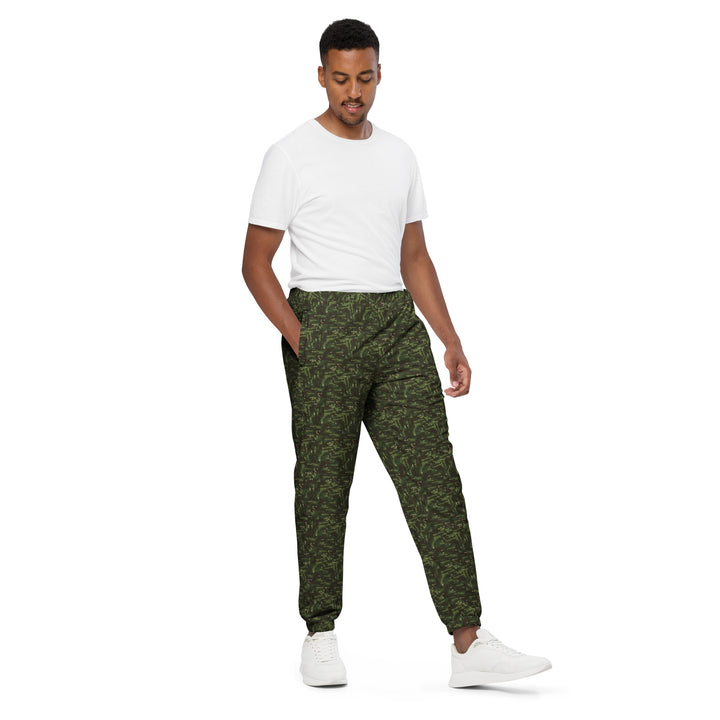 Unisex Track Pants - Green-Brown Camouflage