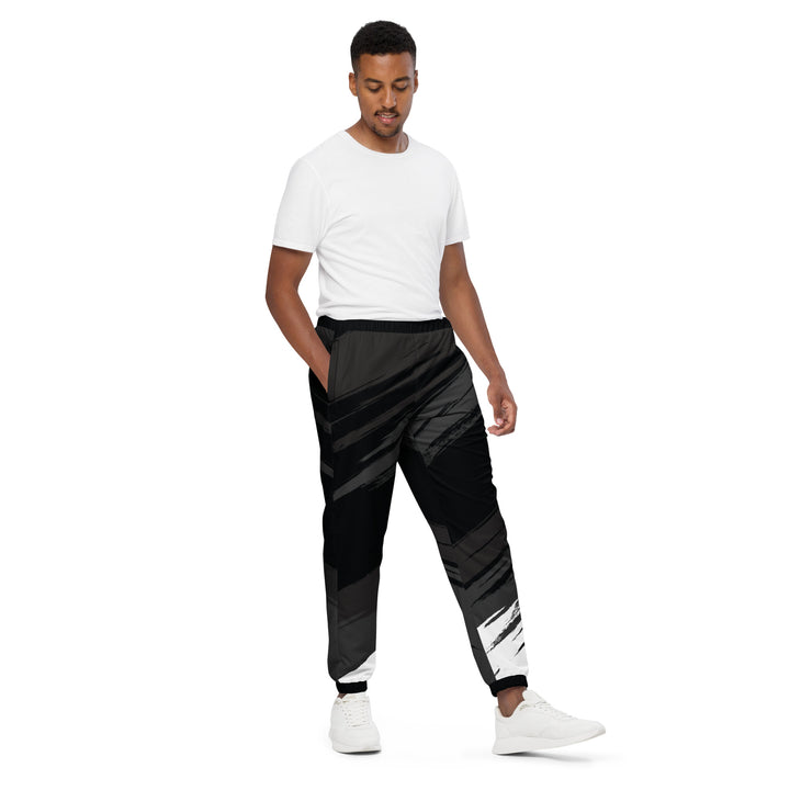 Unisex Track Pants - Black-White Night