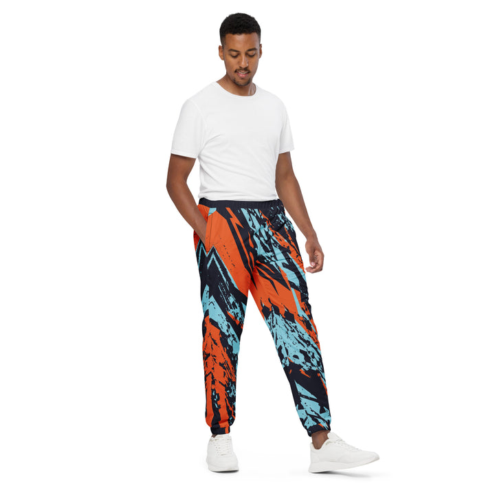 Unisex Track Pants - Blue-Orange Driver