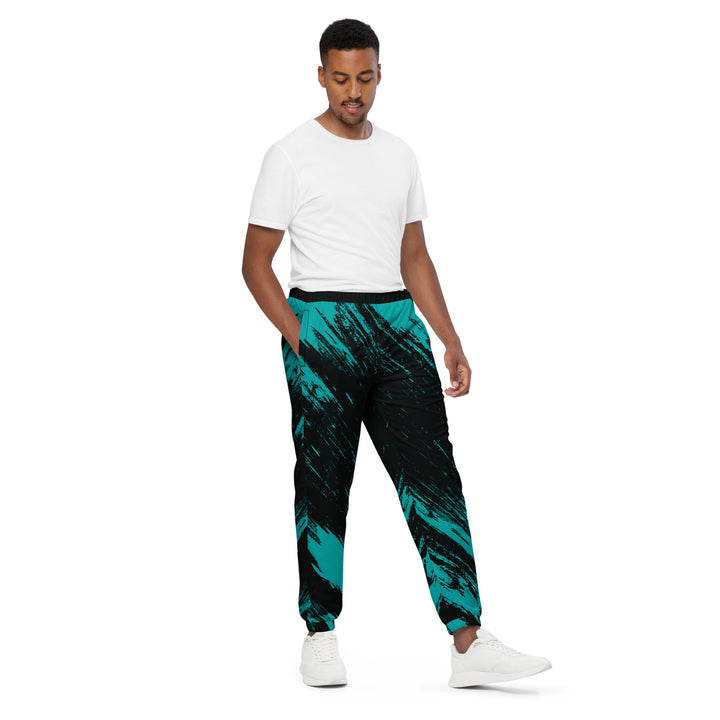 Unisex Track Pants - Turquoise-Black Fight