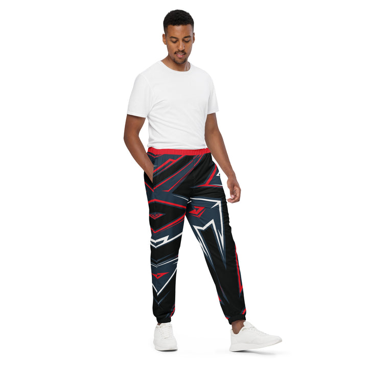 Unisex Track Pants - Black-Red Arrow