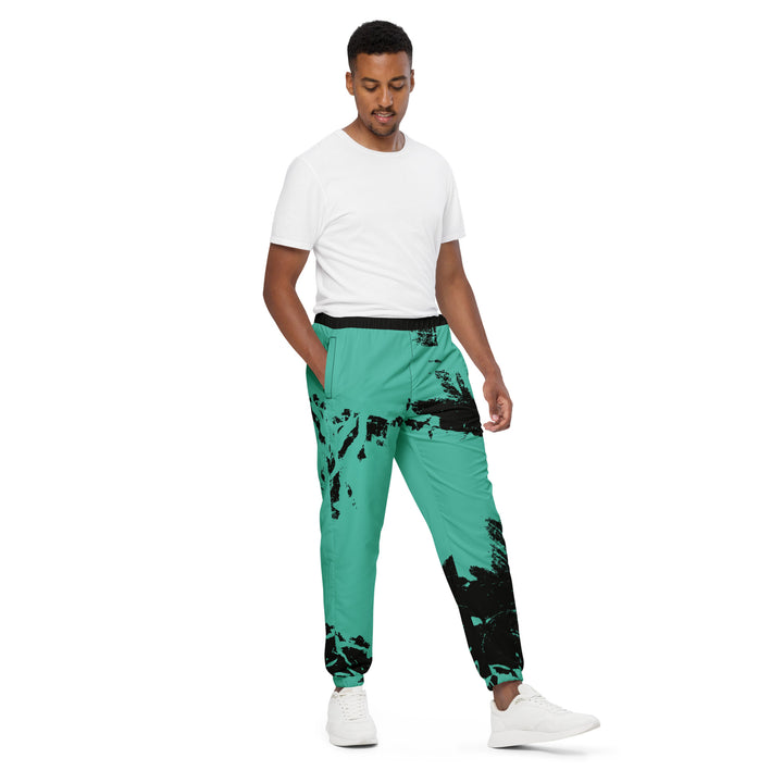 Unisex Track Pants - Turquoise-Black Take