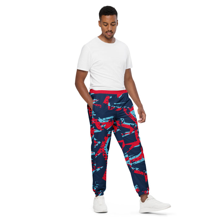 Unisex Track Pants - Blue-Red Lost