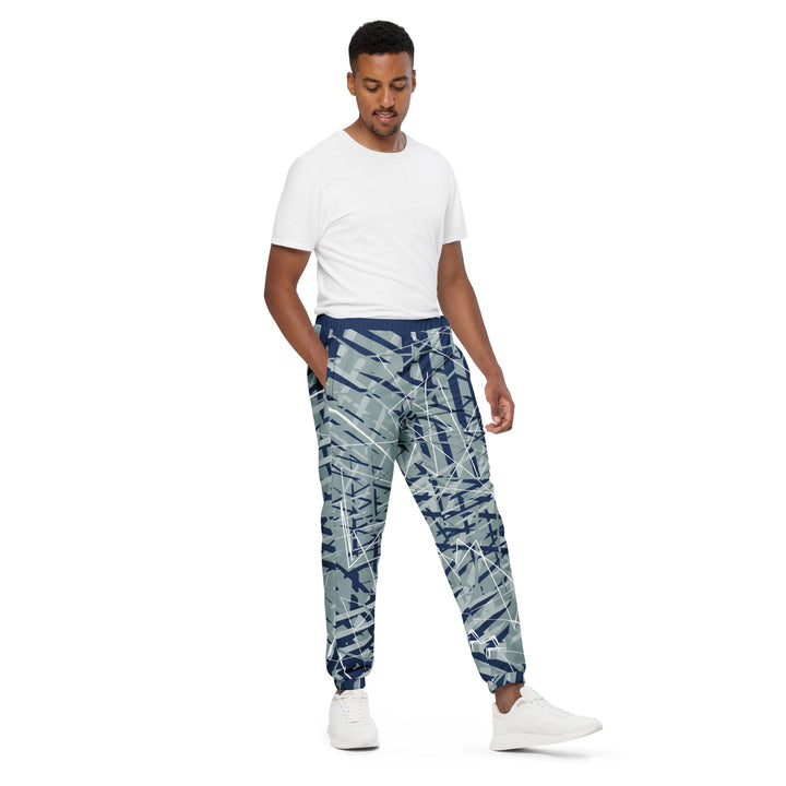 Unisex Track Pants - Blue-Grey Criss