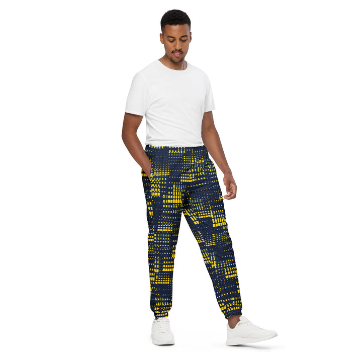 Unisex Track Pants - Yellow-Blue Blast