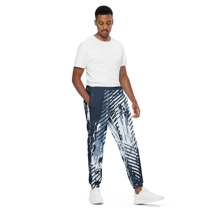 Unisex Track Pants - Blue-White Track