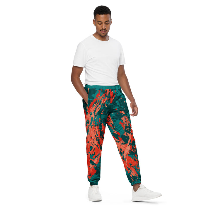 Unisex Track Pants - Green-Red Cover